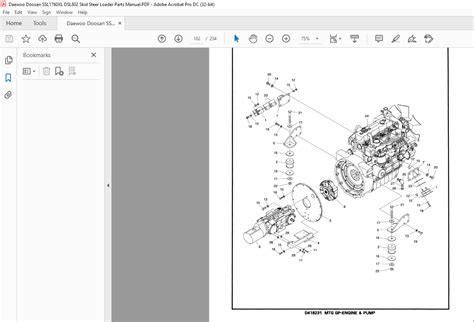 1998 daewoo skid steer dsl 801 hydraulic pump issues|daewoo doosan service manual.